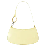 Beige Leather Staud Shoulder Bag