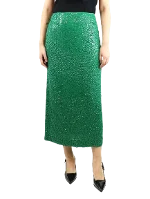 Green Viscose Dries Van Noten Skirt