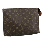 Brown Canvas Louis Vuitton Poche Toilette