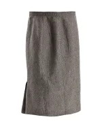 Grey Fabric Max Mara Skirt