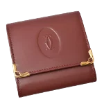 Burgundy Leather Cartier Wallet