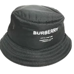 Black Fabric Burberry Hat