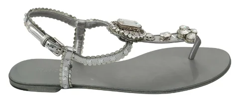 Silver Fabric Dolce & Gabanna Sandals