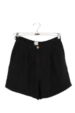 Black Linen Des Petits Hauts Shorts