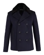 Navy Wool Balenciaga Coat