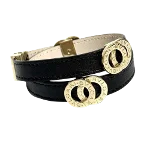 Black Leather Bvlgari Bracelet