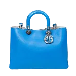 Blue Leather Dior Tote