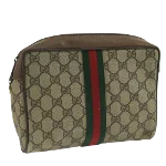 Beige Leather Gucci Clutch