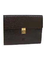 Brown Leather Loewe Clutch