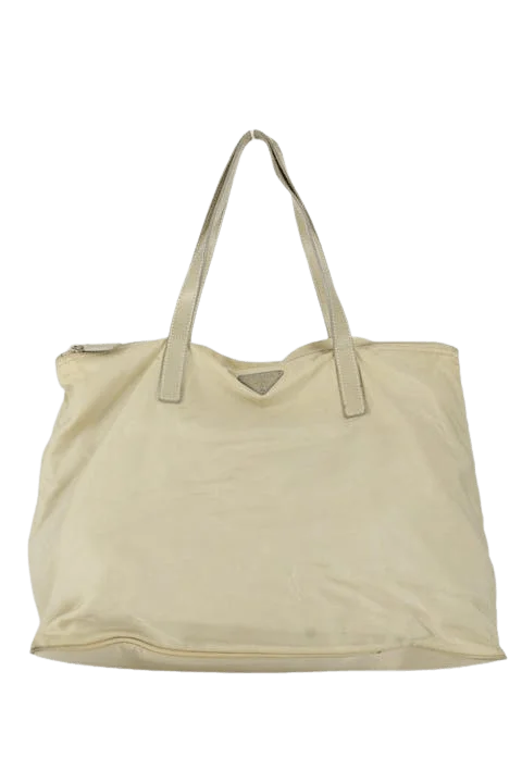 Beige Nylon Prada Shoulder Bag