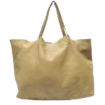 Beige Leather Celine Tote