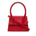 Red Leather Jacquemus Shoulder Bag