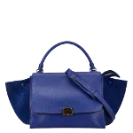 Blue Leather Celine Shoulder Bag