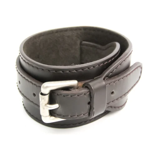 Brown Leather Louis Vuitton Bracelet