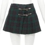 Green Leather Dsquared2 Skirt
