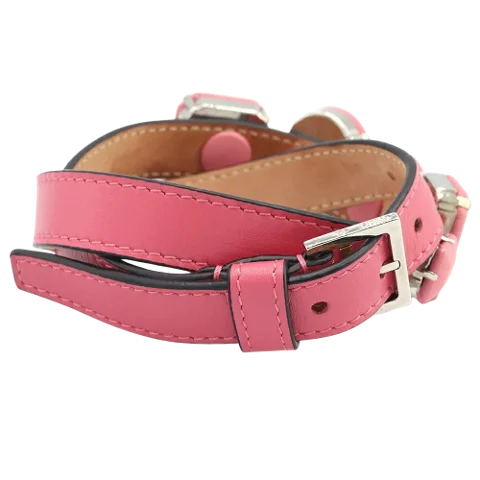 Pink Leather Loewe Bracelet