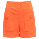 Orange Polyester Moschino Shorts