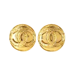 Gold Metal Chanel Earrings