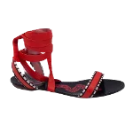 Red Leather Alaïa Sandals