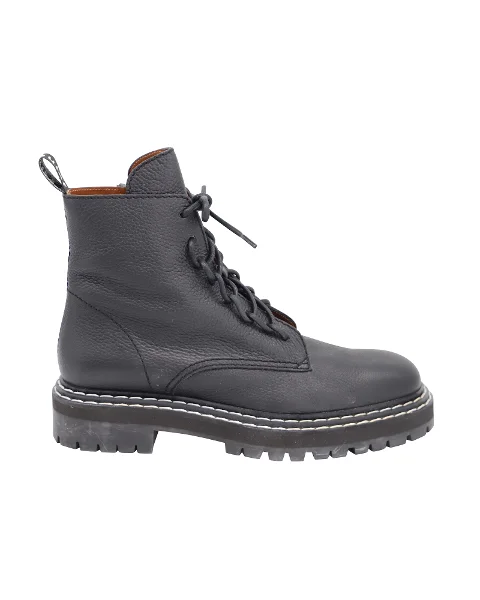 Black Leather Proenza Schouler Boots