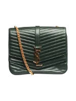 Green Leather Yves Saint Laurent Crossbody Bag