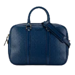 Blue Leather Gucci Briefcase