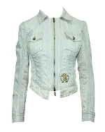 White Fabric Roberto Cavalli Jacket