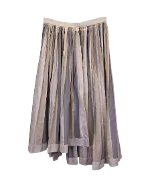 Beige Silk Prada Skirt