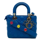 Blue Leather Dior Lady Dior