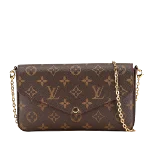 Brown Canvas Louis Vuitton Pochette Felicie