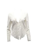 White Acetate Diane Von Furstenberg Jacket