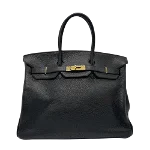 Black Leather Hermès Birkin