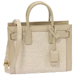 Beige Leather Yves Saint Laurent Sac de Jour