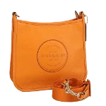 Orange Leather Coach Shoulder Bag