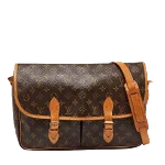 Brown Canvas Louis Vuitton Gibeciere