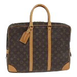 Brown Canvas Louis Vuitton Porte Documents Voyage