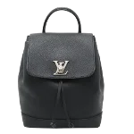 Black Leather Louis Vuitton Backpack