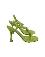 Green Leather By Far Sandals