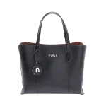 Black Leather Furla Handbag