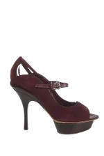 Burgundy Leather Nina Ricci Heels