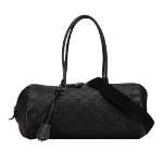 Black Leather Louis Vuitton Papillon