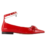 Red Plastic Ganni Flats