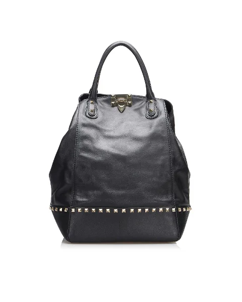 Black Leather Valentino Handbag