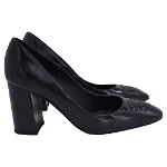 Black Leather Bottega Veneta Heels