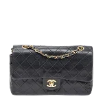 Black Leather Chanel Flap Bag