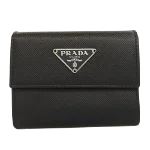 Black Leather Prada Wallet