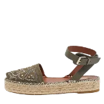 Green Suede Valentino Espadrilles