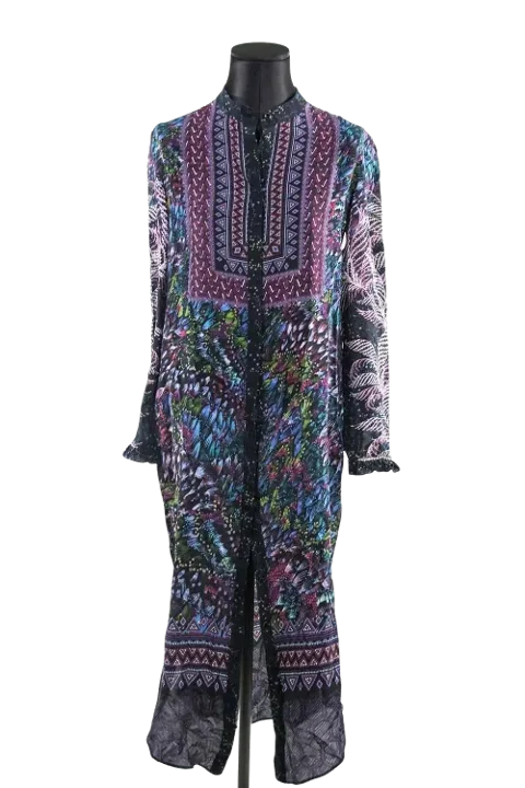 Purple Silk Saloni Dress
