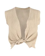 Beige Cotton Jacquemus Top