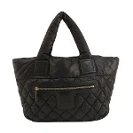 Black Fabric Chanel Tote